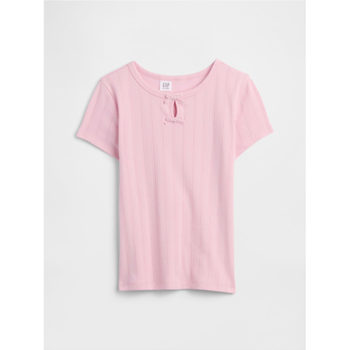 Gap Kids Pointelle Keyhole T-Shirt