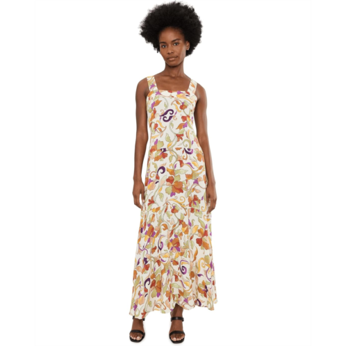 Womens Vince Camuto Square Neck Tiered Maxi