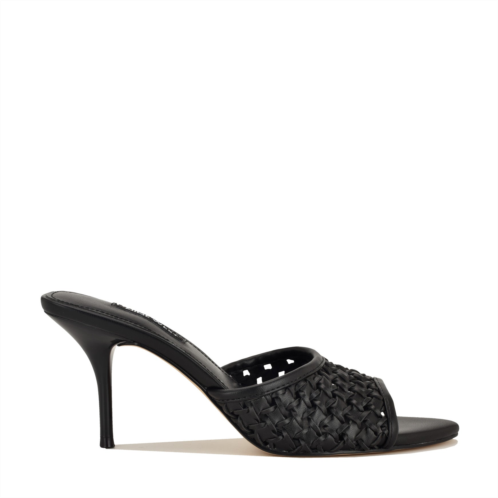 NINEWEST Womens Kirela Woven Mule Sandals - Black