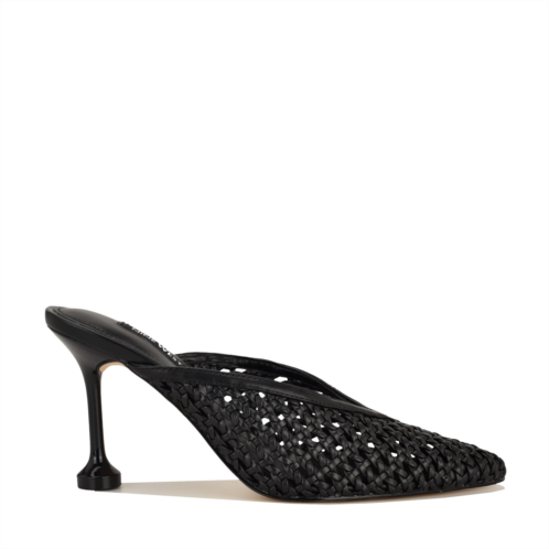 NINEWEST Womens Grasso Woven Mule Pumps - Black