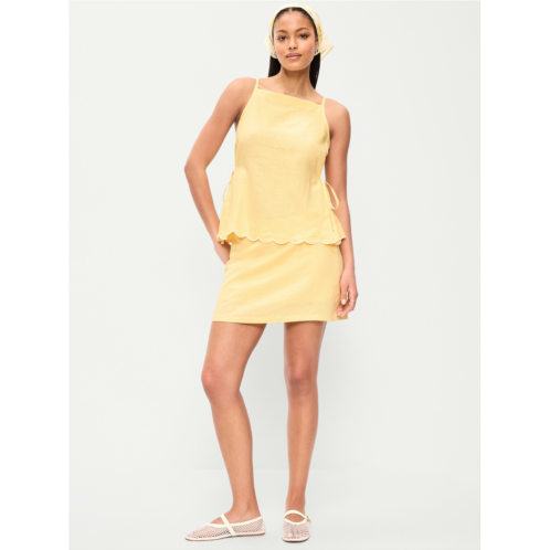 OldNavy Linen-Blend Micro Skort