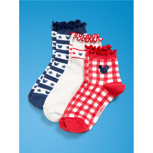 Old Navy x Disney Mickey Mouse Quarter-Crew Socks 3-Pack for Women