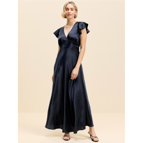 The Occasion by Old Navy Satin Flutter-Sleeve Maxi Dress