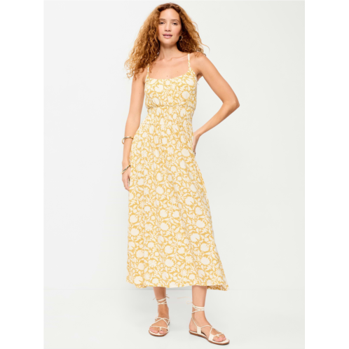 OldNavy Fit & Flare Jersey Smocked-Waist Midi Dress
