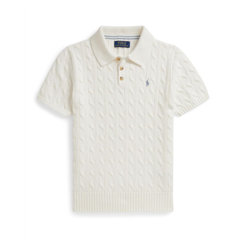 Boys Polo Ralph Lauren Kids Cable-knit Cotton Polo Sweater (Big Kid)