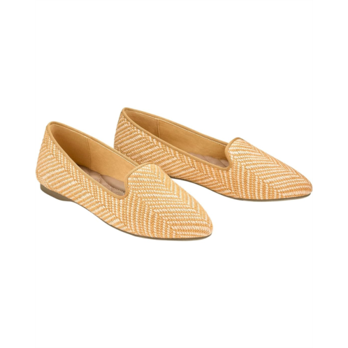 Womens Birdies Blackbird Raffia Flat