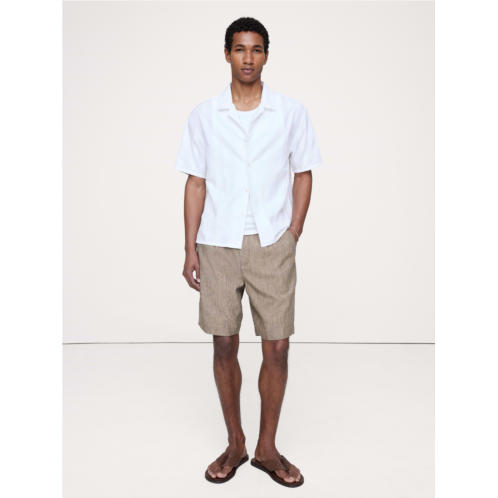 Bananarepublic 9 Pleated Linen-Cotton Pull-On Short