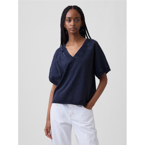 Gap VintageSoft Terry Oversized V-Neck Sweatshirt