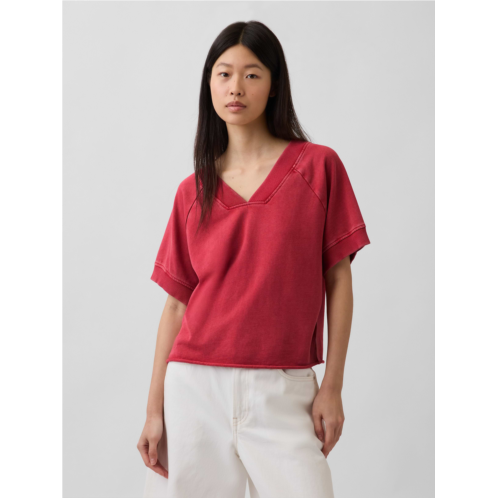 Gap VintageSoft Terry Oversized V-Neck Sweatshirt