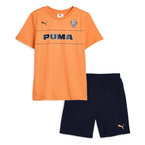 Boys PUMA Kids Graphic T-shirt & Fleece Short Set (little Kid/Big Kid)