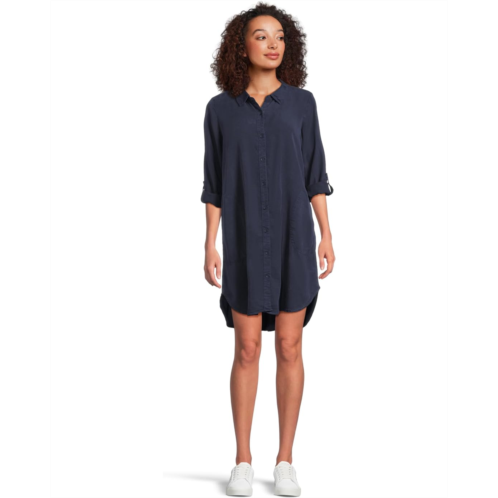 Mod-o-doc Roll Up Long Sleeve Shirt Dress