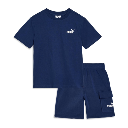 Boys PUMA Kids Short Sleeve T-shirt & Cargo Fleece Short Set (little Kid/Big Kid)