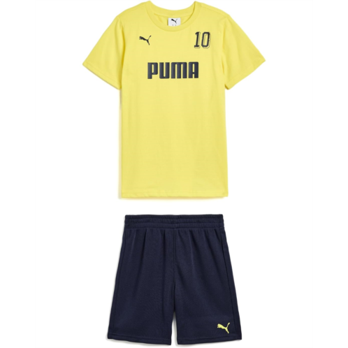 Boys PUMA Kids Graphic T-shirt & Fleece Short Set (little Kid/Big Kid)