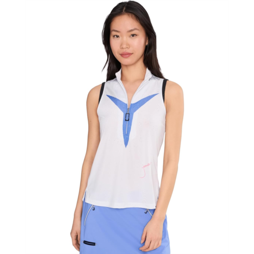 Jamie Sadock Sleeveless Mock Neck Half Zip Front