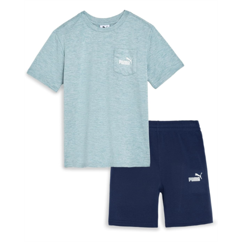 Boys PUMA Kids Air Mesh T-shirt & Fleece Short Set (little Kid/Big Kid)
