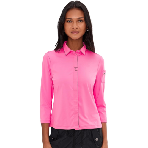 Jamie Sadock Full Zip Front Pointed Collar Contoured Seams