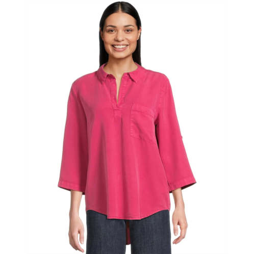 Womens Mod-o-doc Roll Tab Sleeve Patch Pocket Tunic