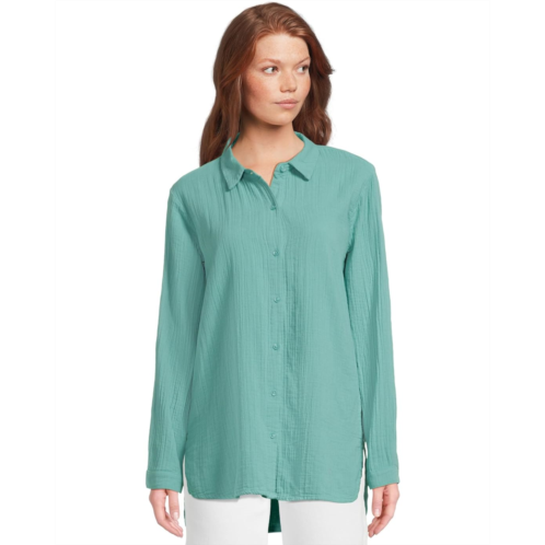 Womens Mod-o-doc Long Sleeve Button-Up Shirt