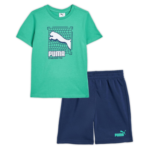 Boys PUMA Kids Graphic T-shirt & Fleece Short Set (little Kid/Big Kid)