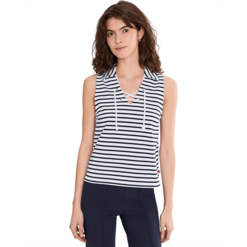 Lilla P Sleeveless Collared Top
