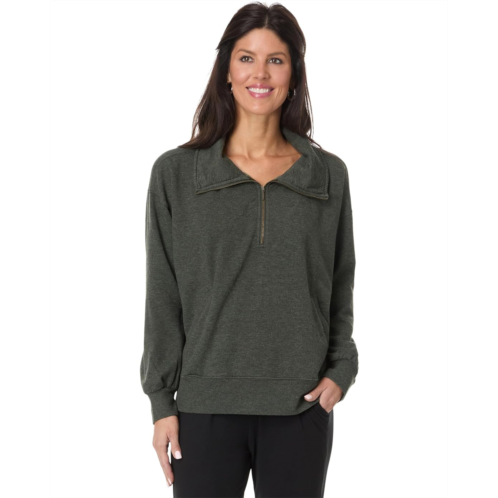 Mod-o-doc Long Sleeve Zipped-Up Collar Sweatshirt