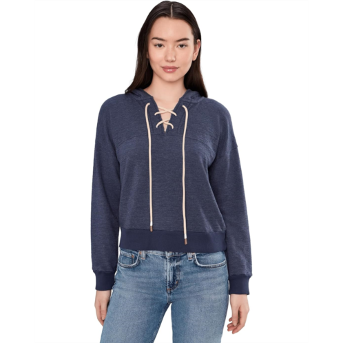 Mod-o-doc Long Sleeve Lace-Up Henley Hoodie