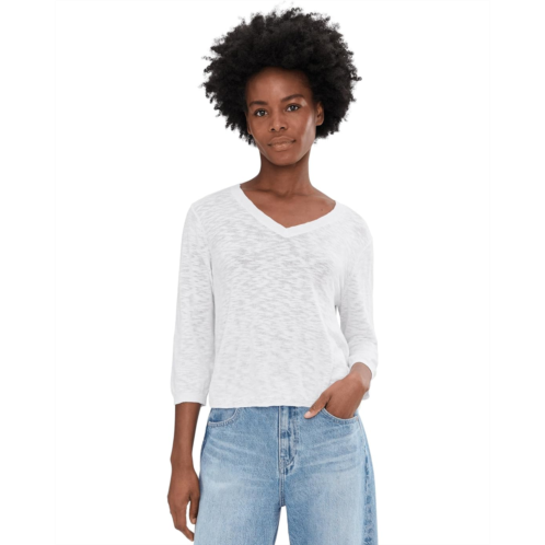 Mod-o-doc 3/4 Sleeve V-Neck Sweater