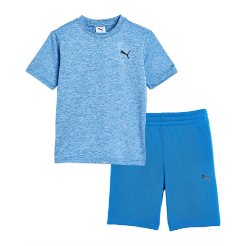 Boys PUMA Kids Air Mesh T-shirt & Fleece Short Set (little Kid/Big Kid)