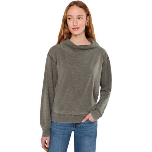 Mod-o-doc Long Sleeve Draped Turtleneck Sweatshirt