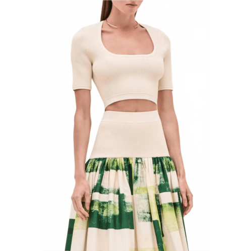 ALEXIS azito crop top in ivory