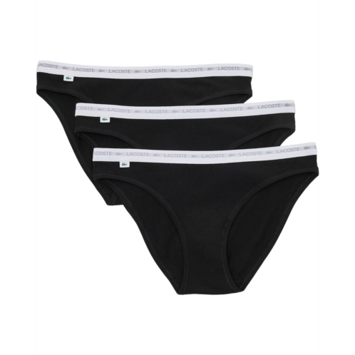 Womens Lacoste 3-Pack Stretch Cotton Briefs