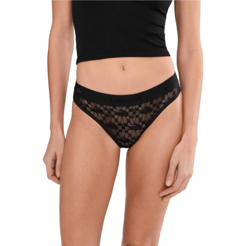 Womens Lacoste Logo Waist Mesh Briefs