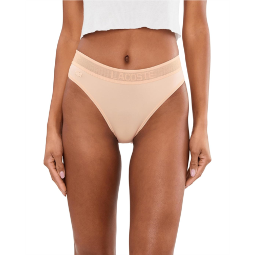 Womens Lacoste Logo Waist Mesh Briefs