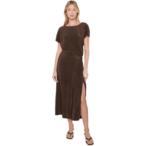 Womens Vince Directional Pleated Twist Dress