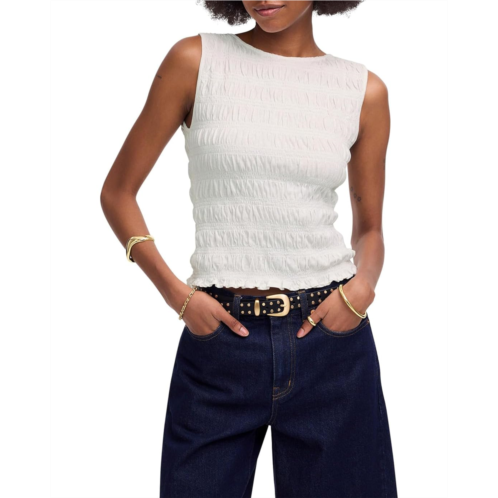 Madewell Smocked Boatneck Tank