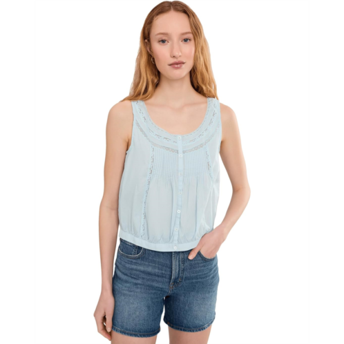 Madewell Lace-Insert Pintuck Sleeveless Top