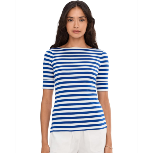 POLO RALPH LAUREN Striped Stretch Cotton Boatneck Tee