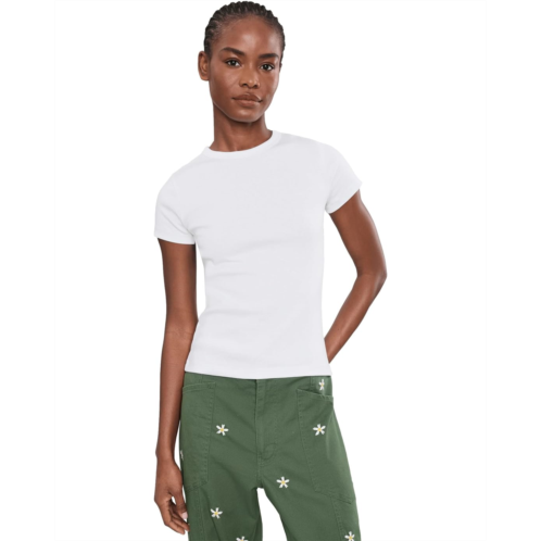 Madewell Ribbed Short Sleeve Crew Neck Tee with Center Back
