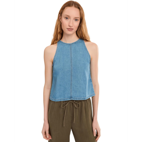 Madewell Airy Denim Halter Shell Top