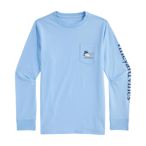 Boys Vineyard Vines Kids Classic Snowman Whale Long Sleeve (Toddler/Little Kid/Big Kid)