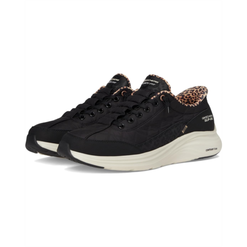 SKECHERS Contour Foam Cozy Fit Hands Free Slip-Ins Leopard Dream