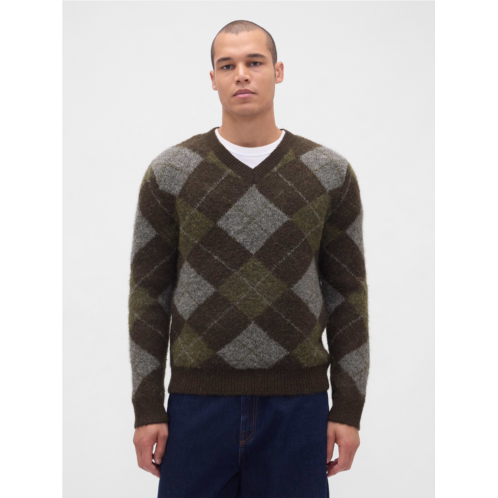 Gap Brushed Argyle Sweater