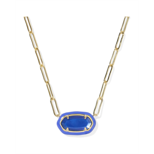 Kendra Scott Elisa Enamel Frame Paperclip Necklace