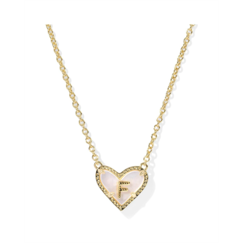Kendra Scott Heart Letter Gold Short Pendant Necklace