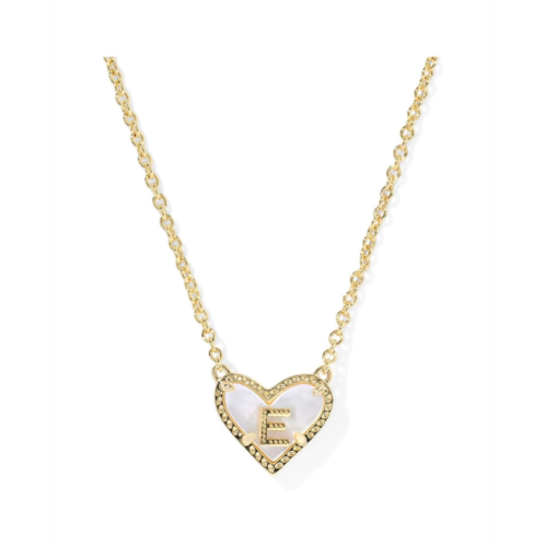 Kendra Scott Heart Letter Gold Short Pendant Necklace