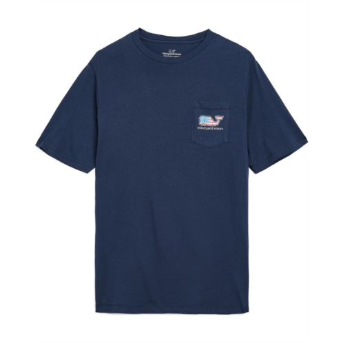 Boys Vineyard Vines Kids Flag Whale Short Sleeve Pocket Tee (Toddler/Little Kid/Big Kid)