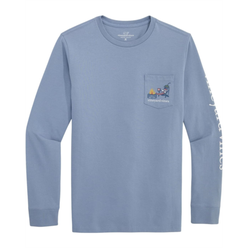 Boys Vineyard Vines Kids Chilly Peppers Long Sleeve Pocket Tee (Toddler/Little Kid/Big Kid)