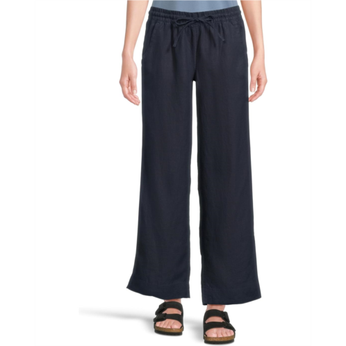 L.L.Bean Womens LLBean Premium Linen Breezy Striped Pull-On Pants