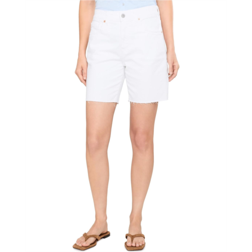 Womens AG Jeans Ex-Boyfriend Mid-Rise Slouchy Shorts in White