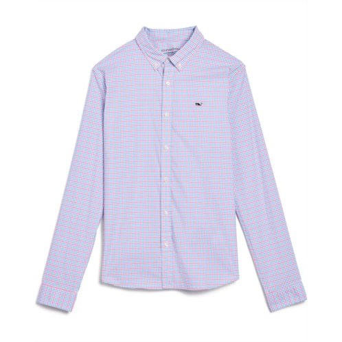 Boys Vineyard Vines Kids Catamaran Check Performance Cotton Shirt (Toddler/Little Kid/Big Kid)